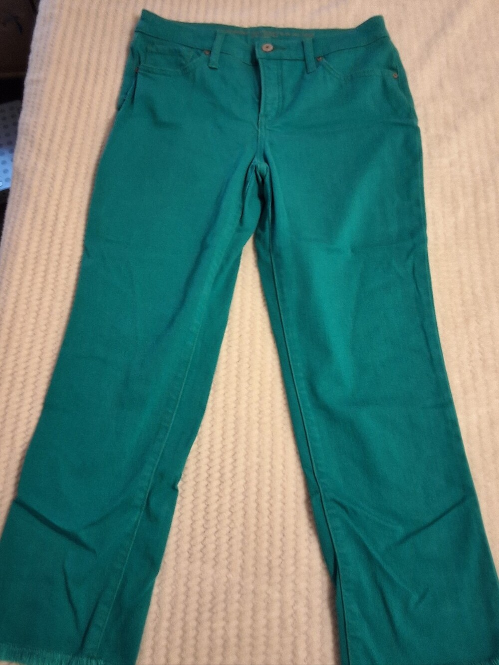 Chico's Teal-Green So Slimming Girlfriend Cropped